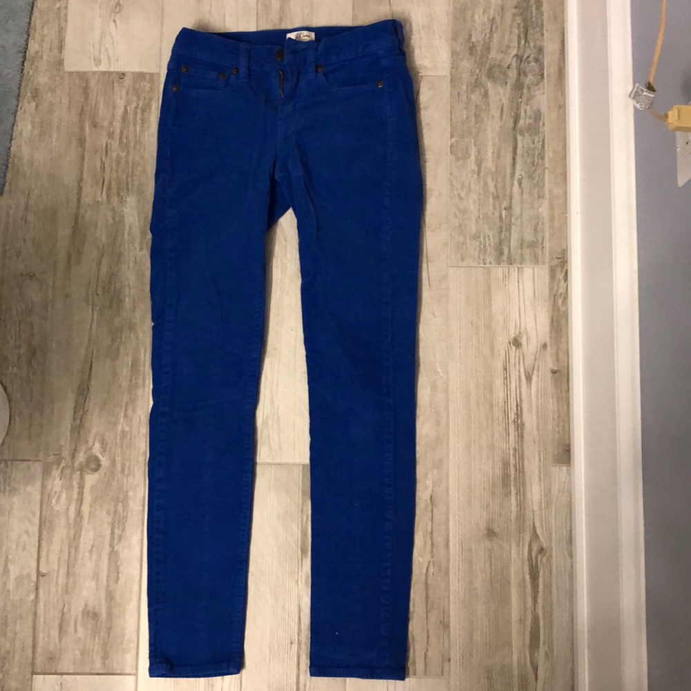 Bright Blue Corduroy Pants from J. Crew—size 24